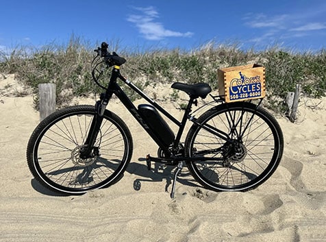 Electric bike rental from Cook's Cycles Nantucket.